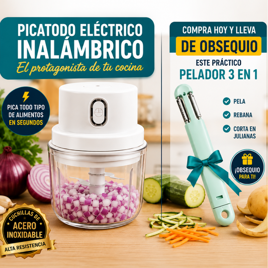 🔪PICATODO + PELADOR DE FRUTAS Y VEGETALES GRATIS!