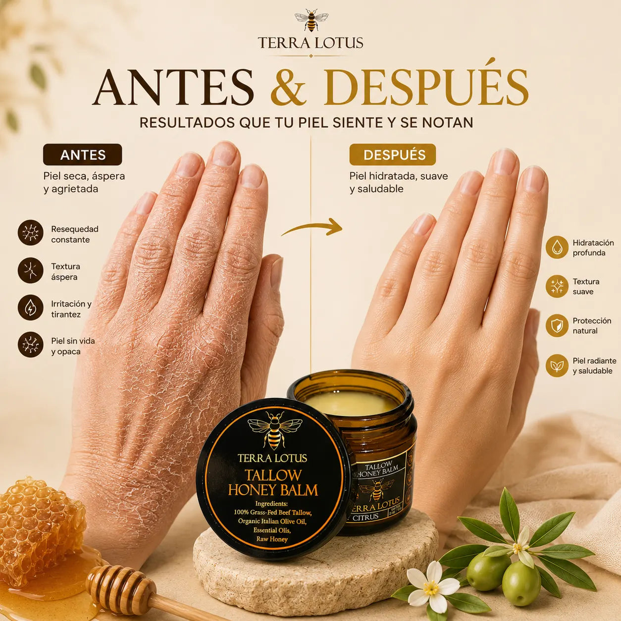 🐝BÁLSAMO NATURAL TERRA LOTUS🍃