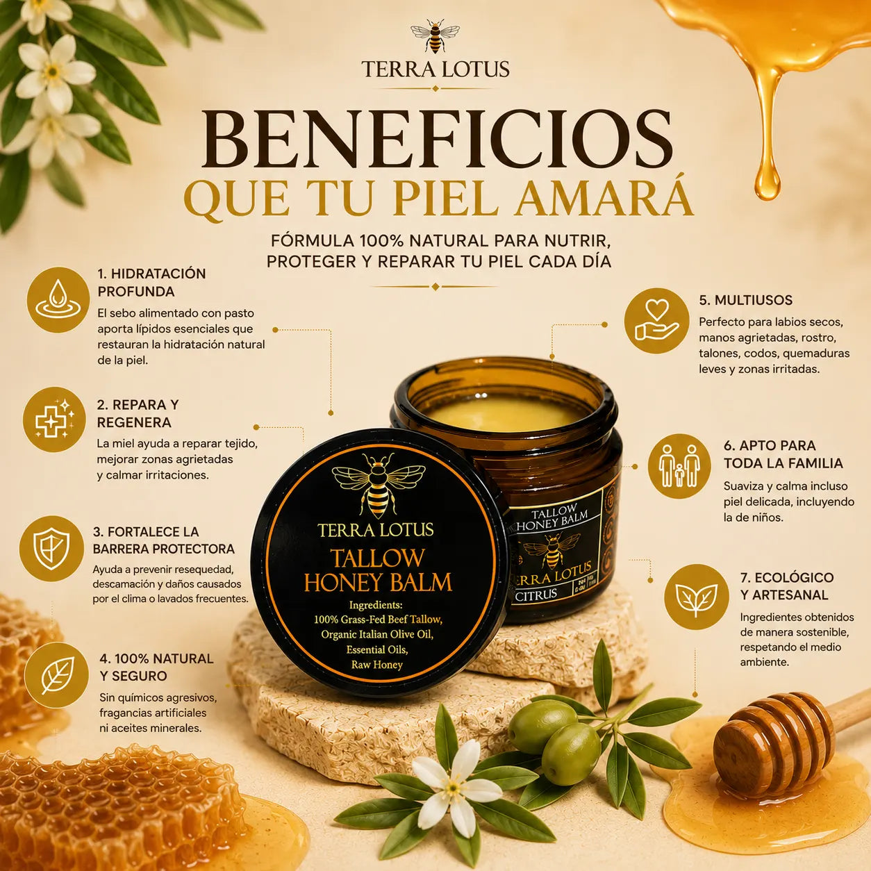 🐝BÁLSAMO NATURAL TERRA LOTUS🍃