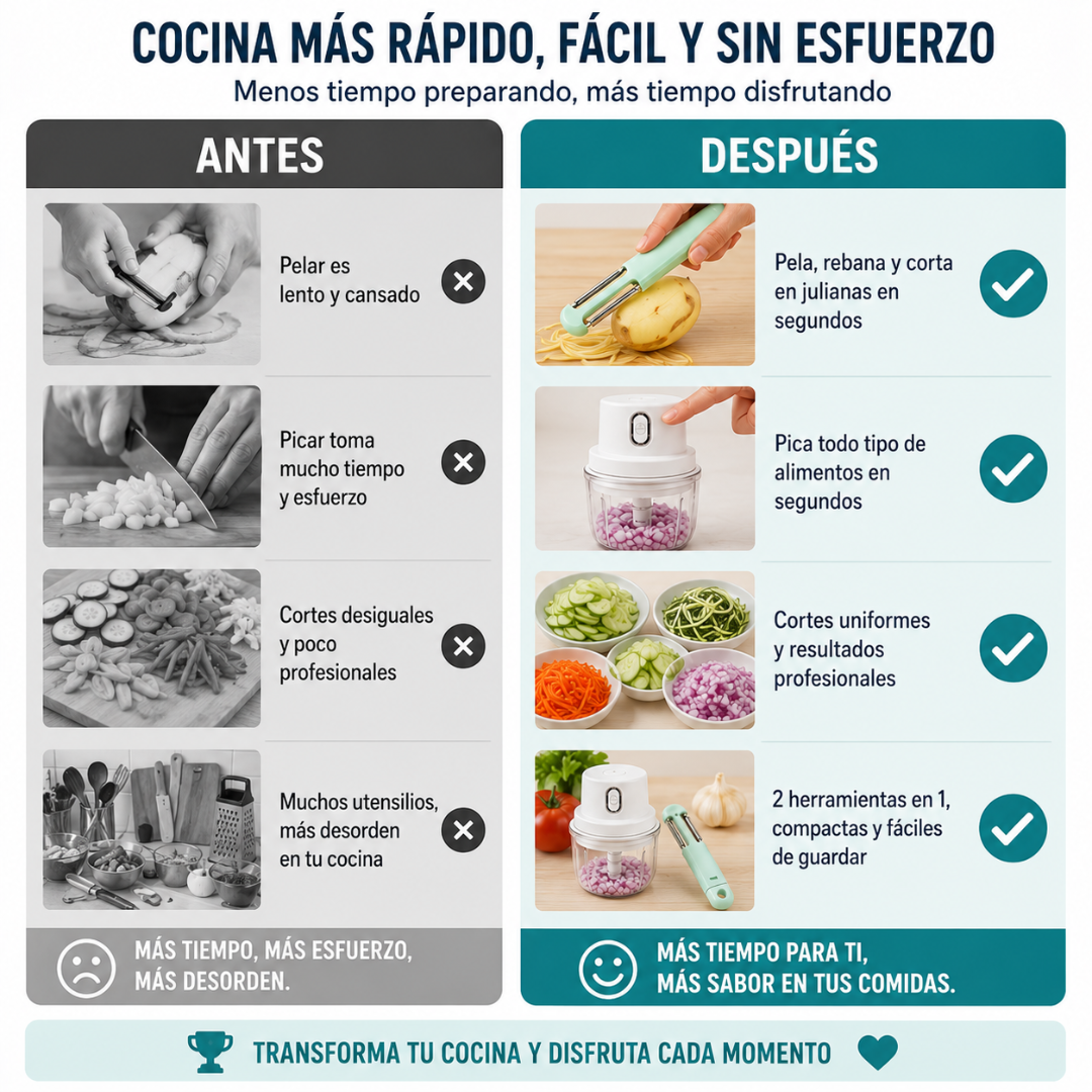 🔪PICATODO + PELADOR DE FRUTAS Y VEGETALES GRATIS!