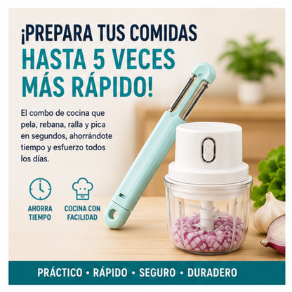 🔪PICATODO + PELADOR DE FRUTAS Y VEGETALES GRATIS!
