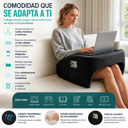 📚ALMOHADA ERGONOMICA PARA LEER Y TRABAJAR🖥️